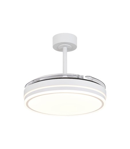 Ventilador de techo con luz  aspas retráctiles Luna M Ø106cm - Mantra