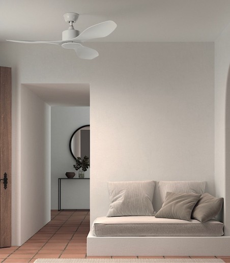 Sala con Ventilador de techo Riga Wo XS DC 96.5 cm sin luz - MDC