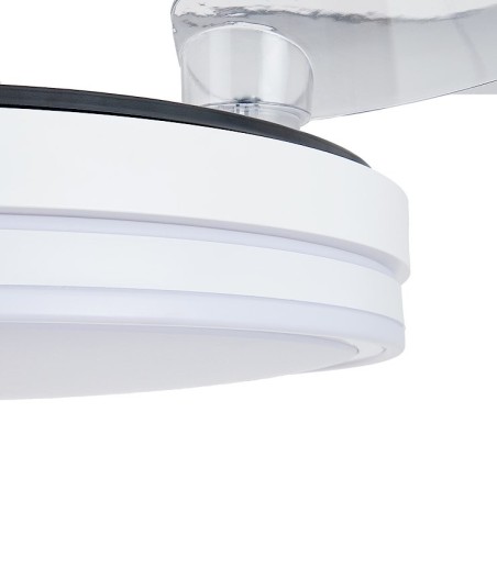 Detalle del Ventilador de techo LED aspas retráctiles Luna S Ø91cm - Mantra