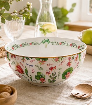 Bol de porcelana Botanic Chic Easy Life Ø23 cm | Luzópolis 2