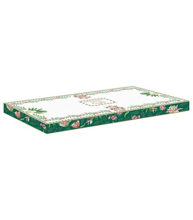 Caja decorada de Bandeja rectangular de porcelana Botanic Chic Easy Life 35x15 cm