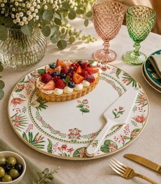 Plato para tarta con pala Botanic Chic Easy Life Ø32 cm 2