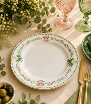 Plato llano de porcelana Botanic Chic Easy Life Ø26,5 cm 2