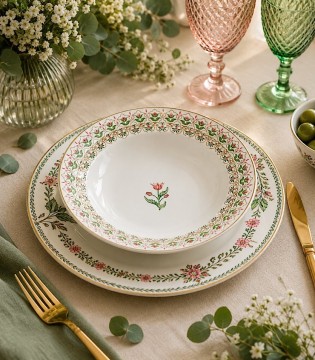 Plato hondo de porcelana Botanic Chic Easy Life Ø21,5 cm 2