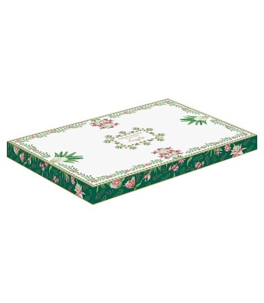 Caja decorada de presentación Fuente oval de porcelana Botanic Chic Easy Life 35x23,5 cm