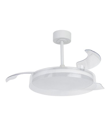 Ventilador de techo con luz y aspas plegables Glass Fan M Ø106cm - Mantra