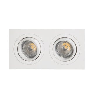 Foco empotrable doble GU10 Básico blanco - Mantra - 174x92.5 mm