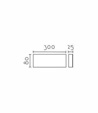 Dimensiones del Aplique pared exterior negro IP65 EX1062-10W - Ineslam