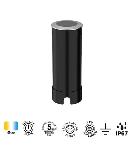Características SHIKA - Foco empotrable de suelo LED 6W 3000K IP67 - Mantra