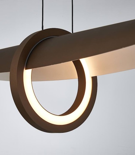 Detalle Lámpara colgante LED Órbita 24W 2700K Café Mocha - Mantra