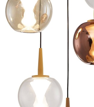 Lámpara colgante LED Andrómeda oro 25W 3000K Ø39 cm - Mantra 2