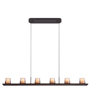 Lámpara de techo LED Alabastro 62W ceniza 127 cm - Mantra