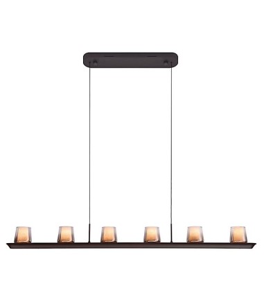 Lámpara de techo LED Alabastro 62W ceniza 127 cm - Mantra