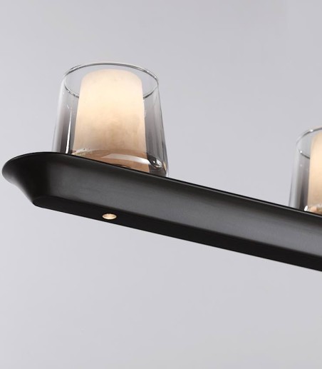 Detalle Lámpara de techo LED Alabastro 62W ceniza 127 cm - Mantra