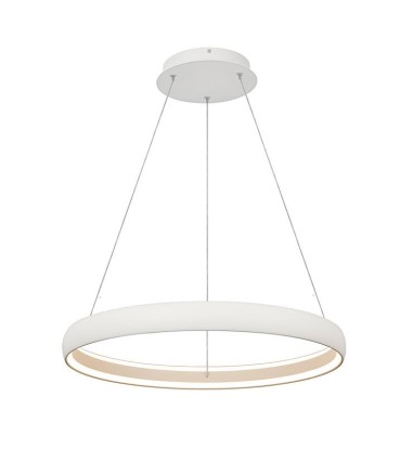 Lámpara colgante LED circular Flats blanca 42W 3000K Ø58,7 cm - Mantra