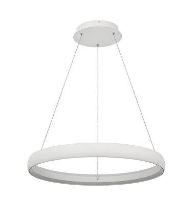 Lámpara colgante LED circular Flats blanca 42W 3000K Ø58,7 cm - Mantra