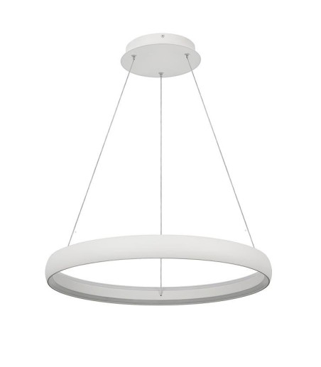 Lámpara colgante LED circular Flats blanca 42W 3000K Ø58,7 cm - Mantra
