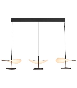 Lámpara colgante lineal Abisal 9826 nogal y negro 32W CCT - Mantra