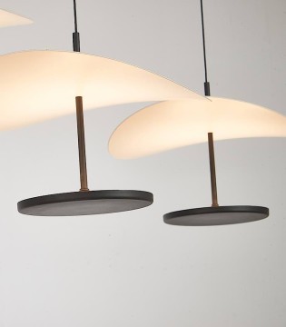 Lámpara colgante lineal Abisal 9826 nogal y negro 32W CCT - Mantra 2