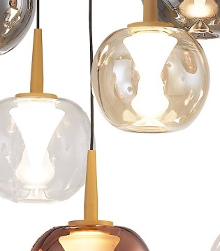 Lámpara colgante LED Andrómeda 9081 oro 8 luces 40W 3000K - Mantra 2