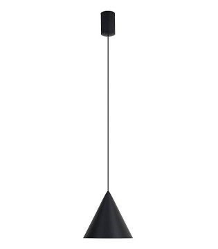 Lámpara colgante LED CONO negro Ø18 cm regulable - Mantra