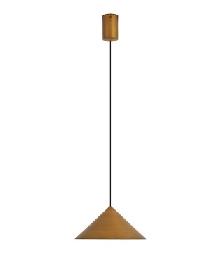 Lámpara colgante LED CONO cuero Ø24 cm regulable - Mantra