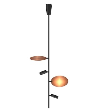 Lámpara de pie colgante ZYRA LED 20W 2700K negro/cobre - Mantra