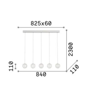 Lámpara de techo lineal Diamond SP5 transparente LED 23W 3000K 343471 - Ideal Lux 2
