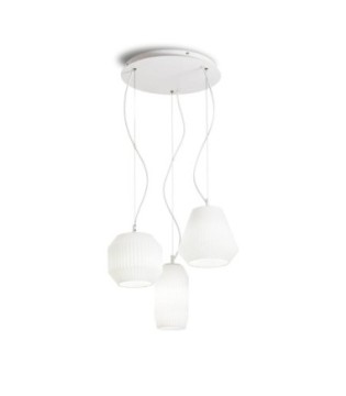 Lámpara de techo Origami SP3 3 luces blanca - Ideal Lux