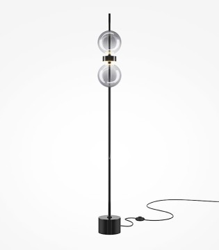 Lámpara de pie Double Moon LED 15W 3000K negra - Maytoni