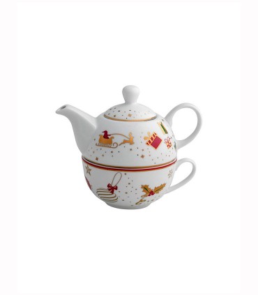 Tetera con taza ALELUYA blanco