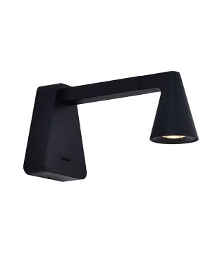 Aplique África brazo largo 19 cm negro LED 5W 3000K 9412 - Mantra