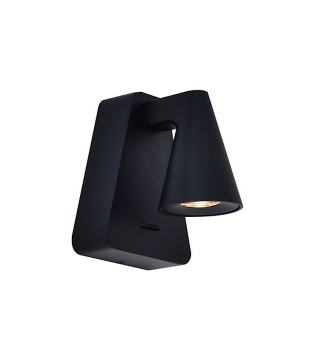 Aplique África brazo corto 9 cm negro LED 5W 3000K 9411 - Mantra