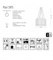 Características Lámpara colgante PAN SP5 ORO 208817 IDEAL LUX