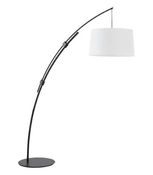 Salón con Lámpara de pie de arco CIRCULAR negro extensible - MDC 2