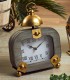 Reloj de sobremesa madera gris/oro