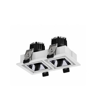 Foco empotrable LED doble Sunrise 2 x 8W blanco configurable - Mantra