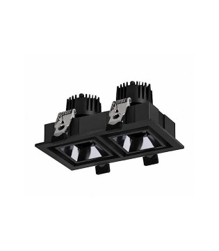 Foco empotrable LED doble Sunrise 2 x 8W blanco configurable - Mantra 2