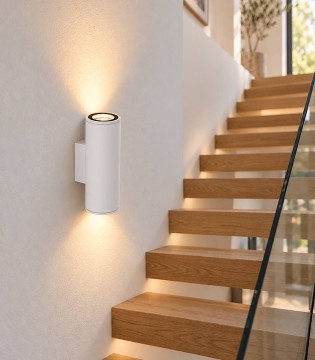 Aplique de pared EX1085-WH blanco 2xGU10 IP54 - Ineslam 2