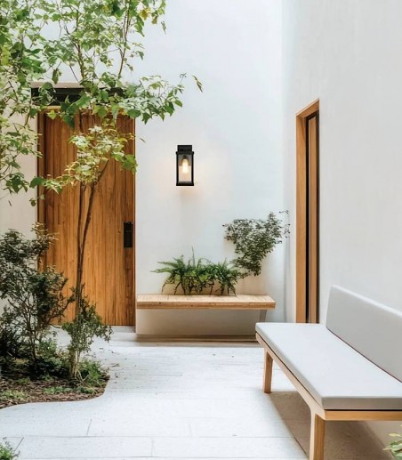 Patio con aplique de pared EX1177-BK de Ineslam