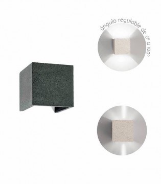MB5038 · Aplique exterior LED 2x5W 3000K IP54 concreto antracita · Ineslam