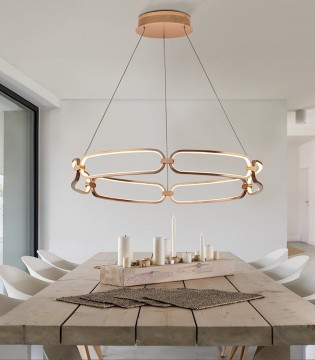 Lampara COLETTE 80 dorada led - Schuller 2
