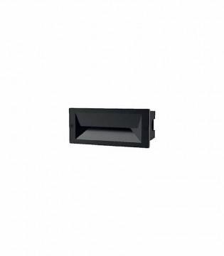 EX1181 negro · Foco empotrable de pared exterior LED 6W IP65 · Ineslam