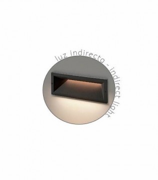 EX1181 negro · Foco empotrable de pared exterior LED 6W IP65 · Ineslam 2