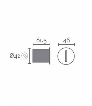 EMP1172-WH · Foco empotrable de pared exterior LED 2W IP65 · Ineslam 2