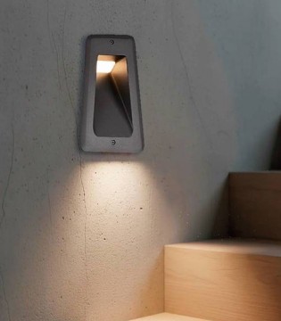 EX1220-GA · Foco empotrable de pared exterior antracita LED 3,5W IP54 · Ineslam 2