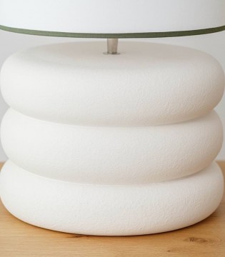 MOUSSE · Lámpara de mesa cerámica blanco crudo E27 · VP Interiorismo 2