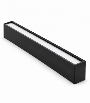 W85-58BK · Aplique de pared lineal negro LED 42W  · Ineslam 2