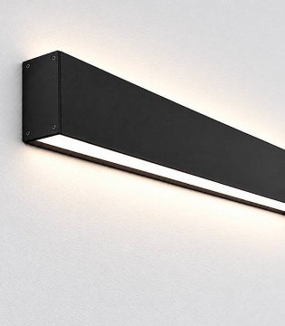 W85-58BK · Aplique de pared lineal negro LED 42W  · Ineslam