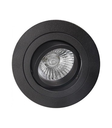 Aro para Foco Empotrable Redondo Negro BASIC Orientable C0007 Mantra